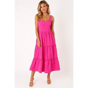 J.O.A  Women Large Pink Barbiecore Feminin Coquette Cottagecore Chic  Sundress